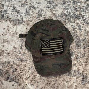 Camouflage Cap with Flag Patch